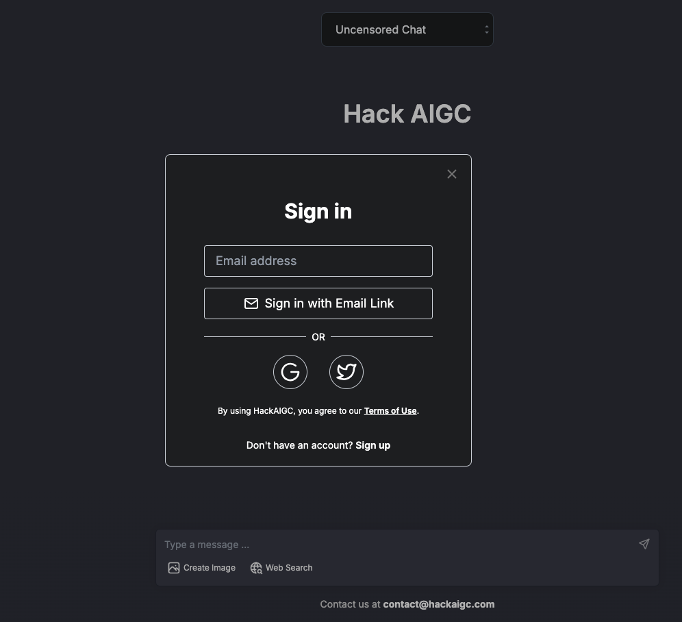Unrestricted AI chatbot platform